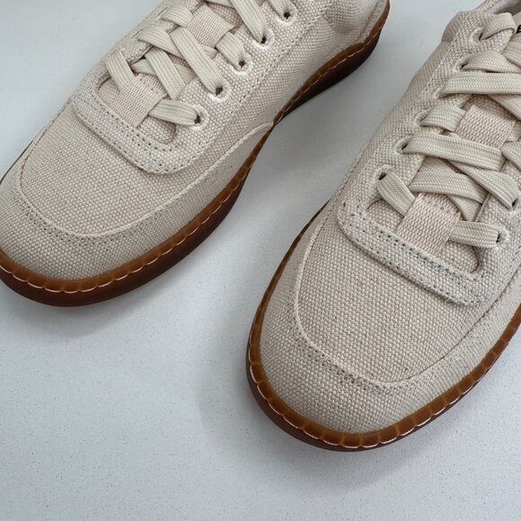 Everlane Tread Bare Sneaker sz 7 Women's in Canvas (Plain Natural) Lace-up Shoes - Picture 4 of 12